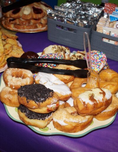 Banquet food on a table