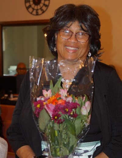 woman with flower bouquet