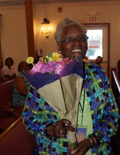 woman with flower bouquet