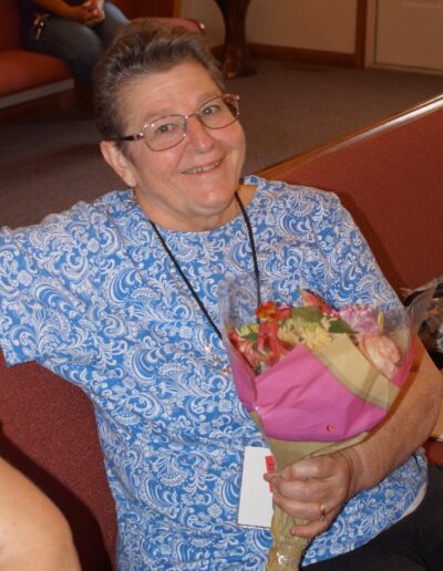 woman with flower bouquet