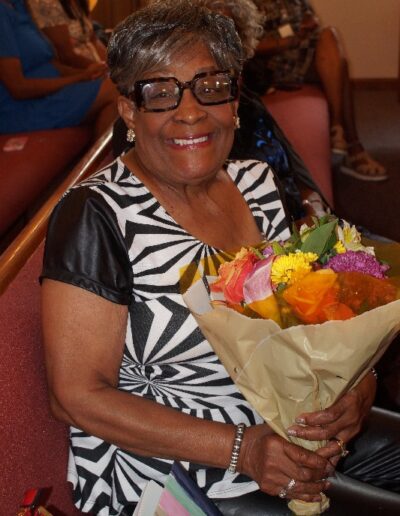 woman with flower bouquet