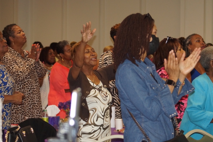 women at a Women Who Are More Than Conquerors meeting